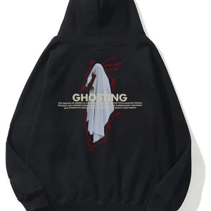 Unisex Ghosting Siyah Sweatshirt Siyah