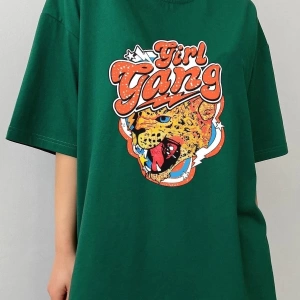 Unisex Girl Gang Baskılı T-shirt