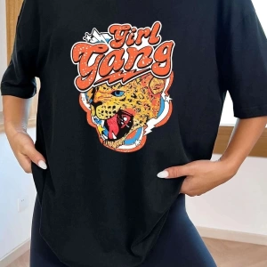 Unisex Girl Gang Baskılı T-shirt