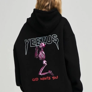 Unisex God Wants You Yeezus Siyah Sweatshirt Siyah