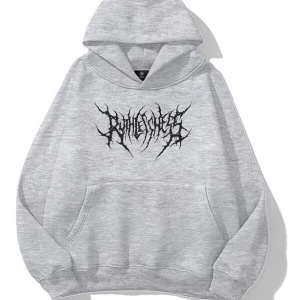 Unisex Gothic Ruthless Sweatshirt Hoodie Siyah