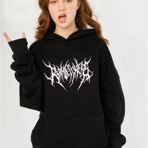 Unisex Gothic Ruthless Sweatshirt Hoodie Siyah