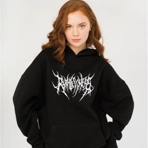 Unisex Gothic Ruthless Sweatshirt Hoodie Siyah