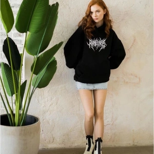 Unisex Gothic Ruthless Sweatshirt Hoodie Siyah