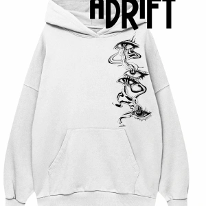 Unisex Gözler Özel Tasarım Swearshirt Hoodie Beyaz