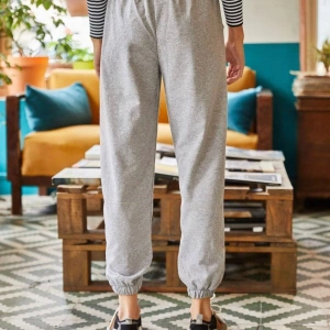 Unisex Gri Cepli Beli Bağcıklı Basic Eşofman Altı Jogger