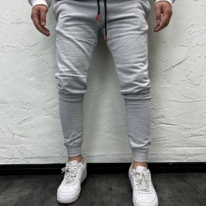 Unisex Gri Slim Fit Eşofman