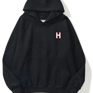 Unisex H Harfli Siyah Sweatshirt