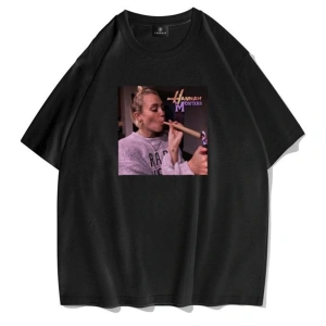 Unisex Hannah Montana Siyah Tshirt