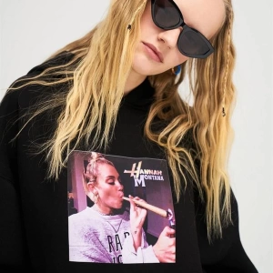 Unisex Hannah Montana Sweatshirt Hoodie Siyah