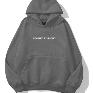 Unisex Heartfelt Thinking Sweatshirt Gri