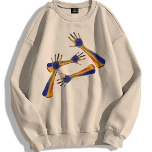 Unisex Heatmaps Arms Bisiklet Yaka Sweatshirt Gri