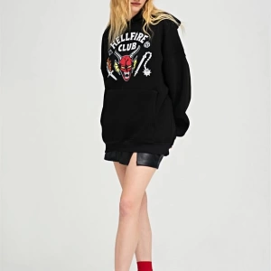 Unisex Hell Fire Club Sweatshirt Hoodie Beyaz
