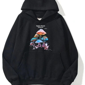 Unisex Higher World Siyah Sweatshirt