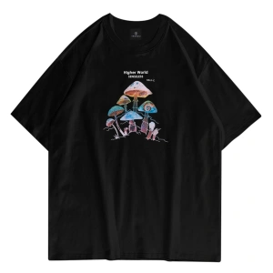 Unisex Higher World Siyah Tshirt