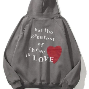 Unisex Hope Love Antrasit Sweatshirt