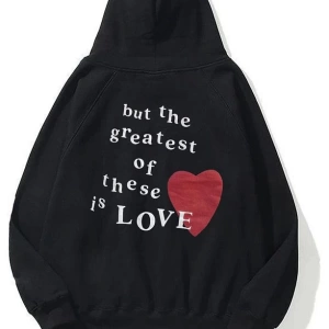 Unisex Hope Love Antrasit Sweatshirt Gri