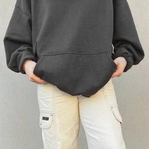Unisex Hope Love Antrasit Sweatshirt Gri