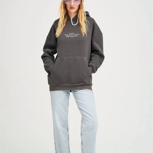 Unisex Hope Love Antrasit Sweatshirt Gri