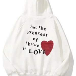 Unisex Hope Love Beyaz Sweatshirt