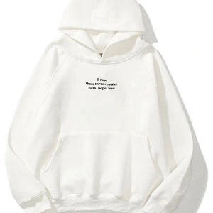 Unisex Hope Love Beyaz Sweatshirt