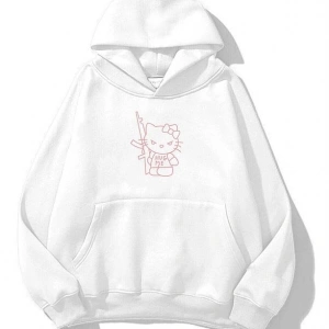 Unisex Hug Me Sweatshirt Hoodie Beyaz