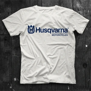 Unisex Husqvarna Beyaz Tişört T-shirt