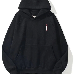 Unisex I Harfli Siyah Sweatshirt