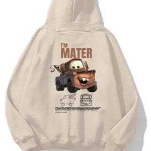 Unisex Im Sally Cars Sweatshirt Beyaz