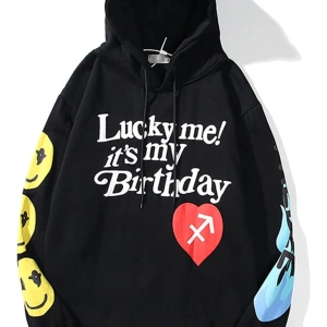 Unisex Its My Birthday Siyah Sweatshirt