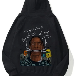 Unisex Jackboys Travis Scott Siyah Sweatshirt