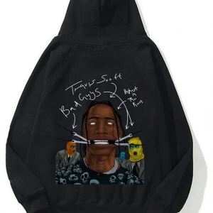 Unisex Jackboys Travis Scott Siyah Sweatshirt Siyah