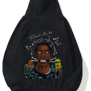 Unisex Jackboys Travis Scott Siyah Sweatshirt Siyah