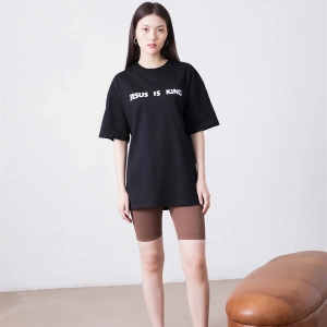 Unisex Jesus Is King Siyah Tshirt