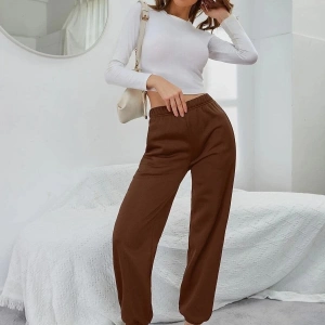 Unisex Jogger Kahverengi Rahat Giyim Eşofman
