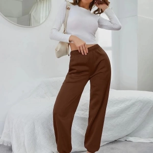 Unisex Jogger Kahverengi Rahat Giyim Eşofman