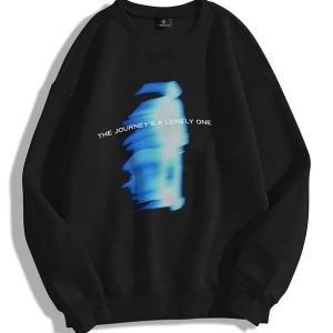Unisex Journey Bisiklet Yaka Sweatshirt Hoodie Siyah