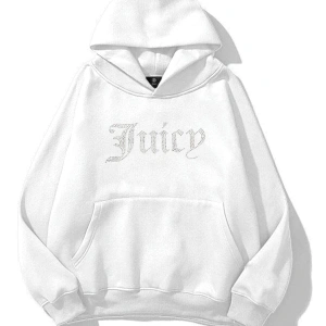 Unisex Juicy Taş Baskılı Sweatshirt Beyaz
