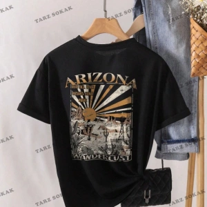 Unisex Kadın/Erkek Arizona Renkli Özel Baskılı Oversize Penye