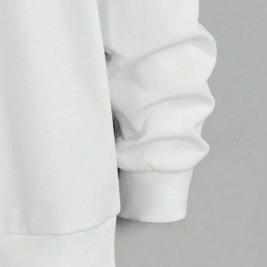 Unisex Kadın/Erkek Beyaz Anime Out Baskılı Oversize Kapüşonlu Sweatshirt