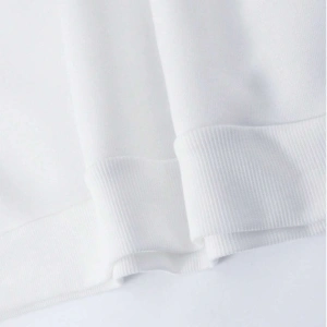 Unisex Kadın/Erkek Beyaz Sanat Oversize Bisiklet Yaka Pamuklu Sweatshirt