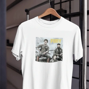 Unısex Kadın Erkek Brad Pitt Fury Bergen Müslüm Ferdi Azer Bülbül %100 Pamuk Siyah Beyaz T-shirt