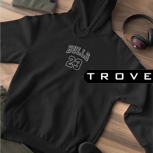 Unısex Kadın Erkek Bulls 23 Chicago Siyah Kapüşonlu %100 Pamuk Tasarım Sweatshirt