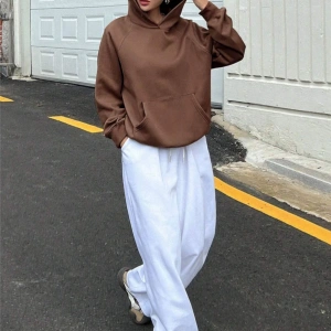 Unisex Kadın/Erkek COURAGEOUS Özel Baskılı Oversize Kapüşonlu Sweatshirt