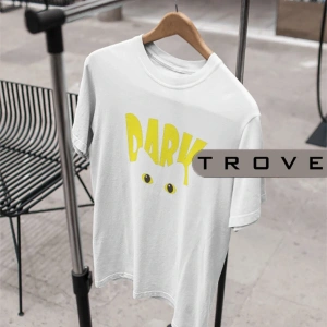 Unısex Kadın Erkek Dark %100 Pamuk Baskılı Siyah Beyaz T-shirt