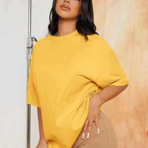 Unisex Kadın/Erkek Düz Renkli Özel Baskılı Oversize Pamuk Penye Bisiklet Yaka T-Shirt