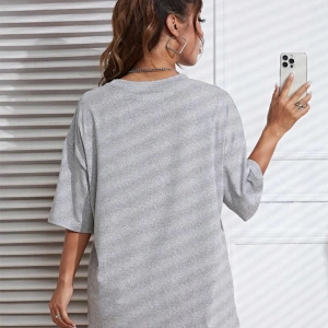 Unisex Kadın/Erkek Düz Renkli Özel Baskılı Oversize Pamuk Penye Bisiklet Yaka T-Shirt