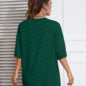 Unisex Kadın/Erkek Düz Renkli Özel Baskılı Oversize Pamuk Penye Bisiklet Yaka T-Shirt