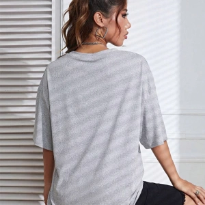 Unisex Kadın/Erkek Düz Renkli Özel Baskılı Oversize Pamuk Penye Bisiklet Yaka T-Shirt