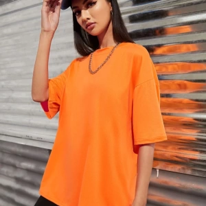 Unisex Kadın/Erkek Düz Renkli Özel Baskılı Oversize Pamuk Penye Bisiklet Yaka T-Shirt